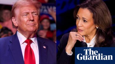 ‘Be a man and vote for a woman’: Kamala Harris’s unlikely edge in America’s masculinity election | US elections 2024