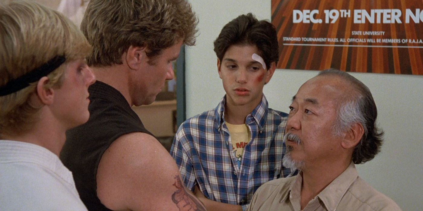 Miyagi confronts John Kreese in The Karate Kid