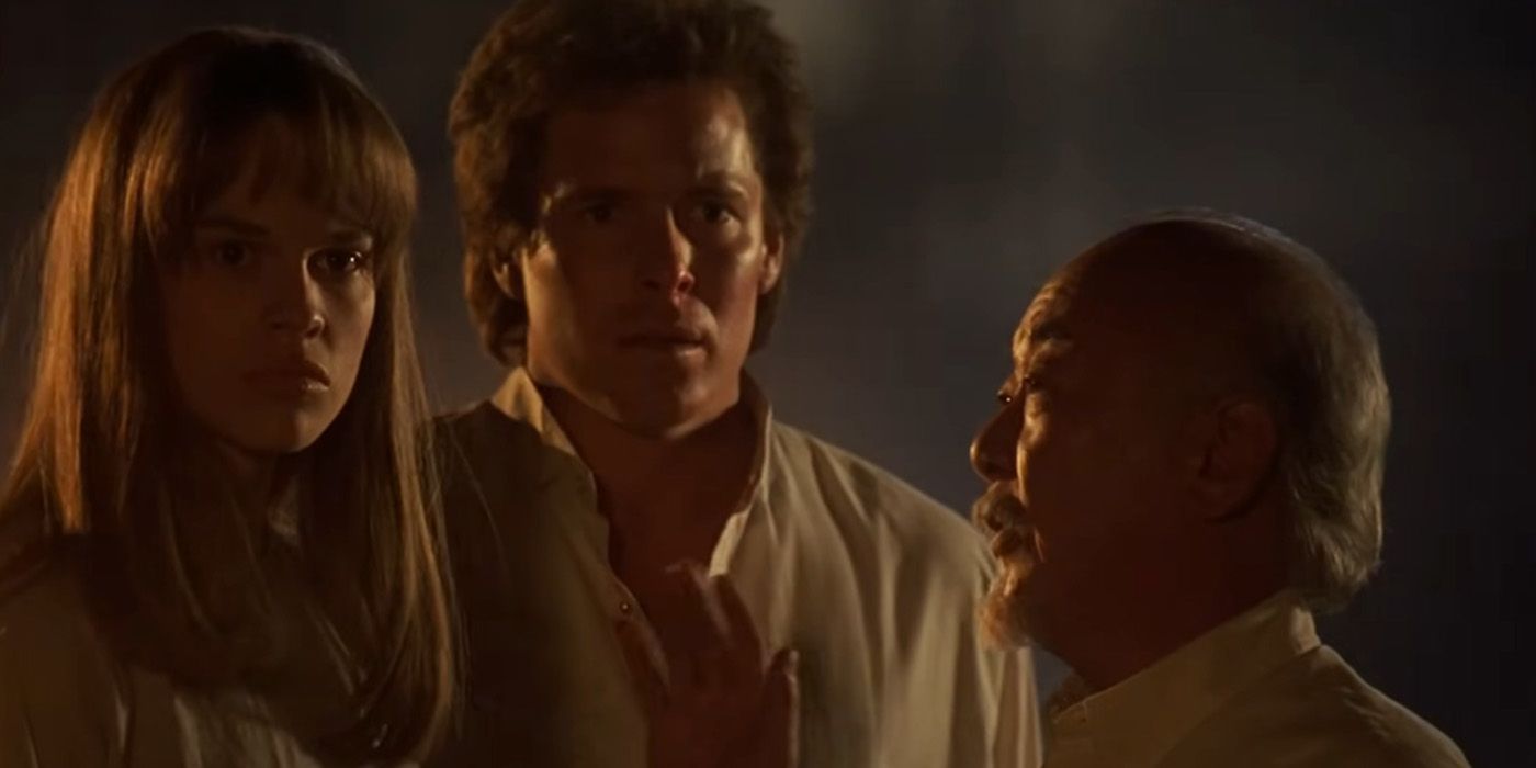 Mr. Miyagi talking to Juliein The Next Karate Kid