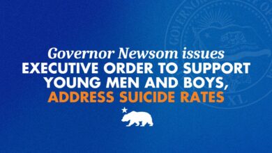 Governor Newsom issues executive order to support young men and boys, address suicide rates Governor Newsom issues executive order to support young men and boys, address suicide rates